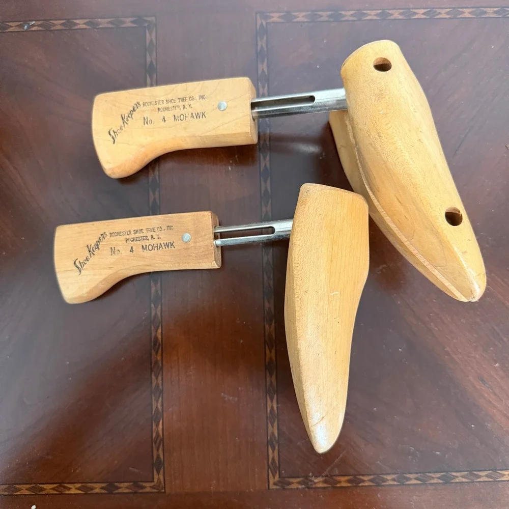 Vintage Rochester Shoe Tree Co. No. 4 Mohawk Men's‎ Wooden Shoe Stretchers MCM